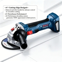 Meuleuse d'angle sans fil Bosch GWS 18V-8 18V, meuleuse électrique au lithium-ion pour travaux de meulage, de découpe et de polissage