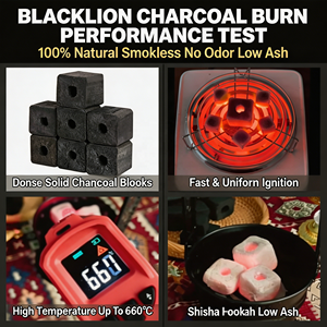 Carbone per Narghilè in Cubetti di Guscio di Cocco 100% Naturale, Carbone di Bambù Puro a Bassa Emissione di Ceneri, Senza Fumo e Inodore per Shisha - Product Image 3
