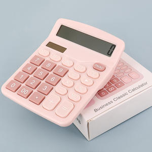 Calculadora solar de pantalla grande de doble potencia de 12 bits, contabilidad financiera, ordenador a color, material plástico real, electrónica de consumo - Product Image 1