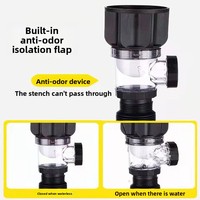 Nouveau drain de lavabo moderne et simple, universel, sans colle, anti-odeur, design horizontal et vertical pour plans de travail d'évier