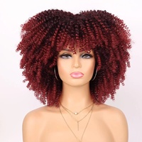 Perruque OEM sans lacet, style européen et américain, pour tête chauve, micro-bouclée, afro, petites boucles, cheveux courts bouclés et volumineux, en fibre haute température