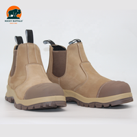 Bottes de sécurité Rocky Buffalo S3 Chelsea en cuir nubuck pleine fleur, acier, imperméables, bottes de travail industrielles personnalisées