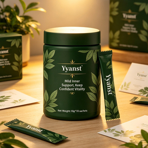 Café Instantáneo con Hojas Botánicas, 10g*10 Sobres, Impresión de Hojas Verdes Oscuras Dibujadas a Mano, Frasco de Plástico, OEM, Etiqueta Privada Personalizada, Venta al Por Mayor - Product Image 5