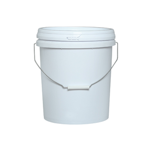 Cubo Redondo de Plástico de 20L con Asa y <span class=keywords><strong>Tapa</strong></span> Blanca de PP, Cubo Impermeable para Pintura y Sellador, Contenedor de Plástico para Químicos - Product Image 6