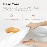 Protège-matelas imperméable de qualité supérieure pour éponge douce refroidissant la housse de protection de matelas ajustée lavable en machine silencieuse