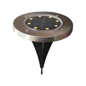 Lámpara Solar de Jardín para Césped SC-1004, 3000K Blanco Cálido, LED Impermeable de Acero Inoxidable para Patio - Product Image 1