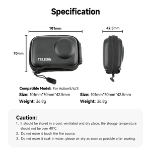 Estuche Protector Rígido Telesin de EVA+PU, Impermeable, Antipolvo y Resistente a Golpes para Cámaras <span class=keywords><strong>Osmo</strong></span> <span class=keywords><strong>Action</strong></span> 5/4/3 - Product Image 6