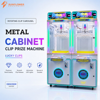 Machine de jeu d'arcade à monnayeur, type grue à pinces, pour la distribution de prix et de jouets, destinée aux entreprises et sites de divertissement intérieurs