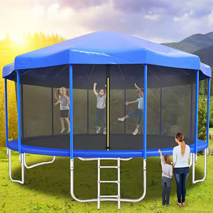 Zoshine Kids Children Adults Cheap Big Size Jumping for Fun with Protective Net Exercise <strong>Trampoline</strong> with House Roof Cover - Product Image 1