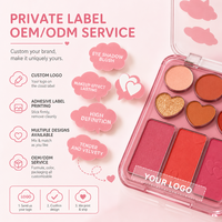 Palette de fards à paupières 9 teintes personnalisable avec logo, format voyage léger, marque privée OEM