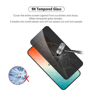 2.5D 9H 0.33mm chống gián điệp riêng tư đầy đủ keo lụa chống xước bảo vệ màn hình điện thoại cho Samsung Galaxy S24 Plus Ultra