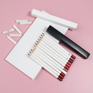 Crayons à Lèvres Marque Privée Personnalisée <span class=keywords><strong>Crayon</strong></span> à Lèvres Blanc Crémeux Rouge Imperméable Crème au <span class=keywords><strong>Chocolat</strong></span> <span class=keywords><strong>Crayon</strong></span> à Lèvres Vegan Noir Lipliner - Product Image 5