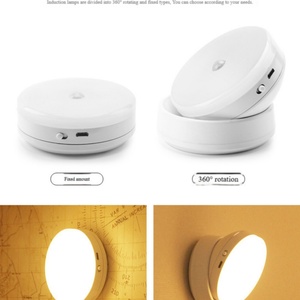 LED Creative Induction <b>Motion</b> <b>Sensor</b> <b>Light</b> 360 Rotation Rechargeable Wall Lamp <b>Light</b> for Bedside Staircase - Product Image 4