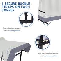 Housse de protection pour meubles de patio intérieur/extérieur, imperméable, anti-UV, housse de table de ping-pong, housse de table de tennis