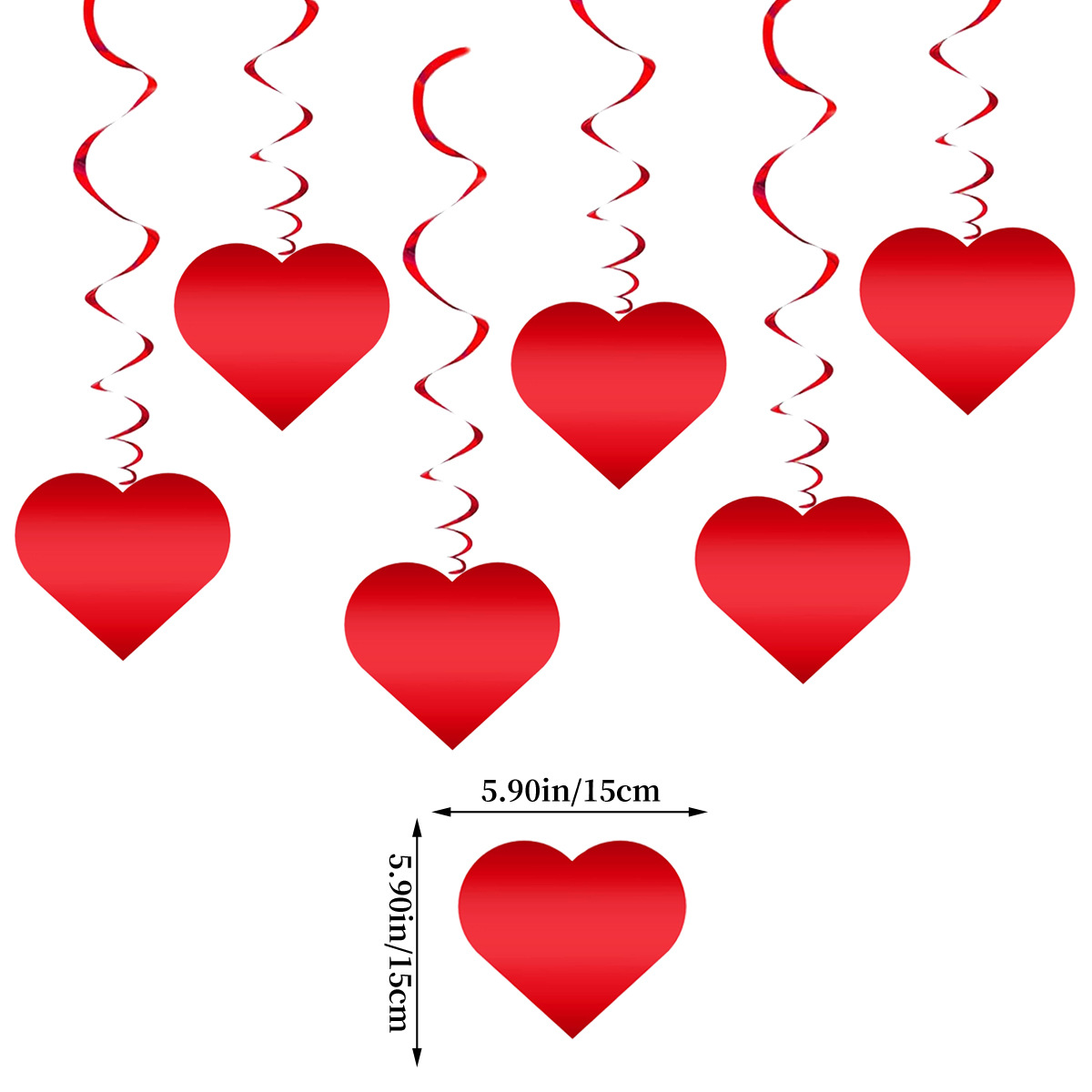 Coeur en spirale * 6 pièces