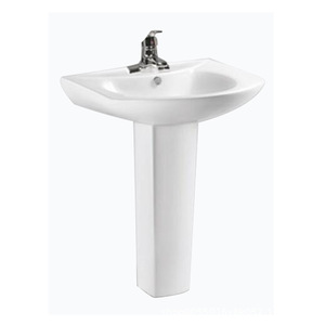 Lavabo sur pied en céramique Ouni 560x440x820mm avec un seul trou pour salle de bain - Product Image 4