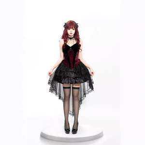 Disfraz de Halloween adulto Duquesa vampiro y bruja gótica oscura para puesta en escena - Product Image 3