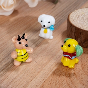 Dễ thương Mini Glass Dog Puppy Murano Glass figurine handmade Đồ chơi Thủy tinh động vật cho món quà nghệ thuật trang trí - Product Image 2
