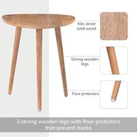 Table basse triangulaire en bois Bond, design exclusif, moderne, écologique, petite, pour chambre à coucher, salon, bureau