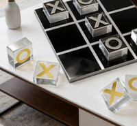 Jeu de tic-tac-toe XO en acrylique extérieur personnalisable de haute qualité, fait à la main, plateau de jeu en acrylique transparent et solide