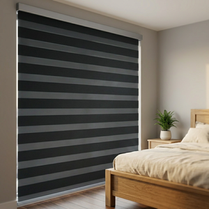 Persianas Enrollables Zebra Eléctricas Modernas de Alta Calidad, Persianas Motorizadas Día y Noche con Control Remoto Bluetooth Integrado para Oficina y Baño - Product Image 2