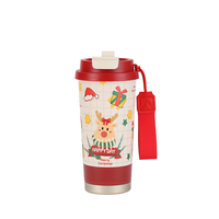 Termo de Acero Inoxidable de 500 ml con Aislamiento al Vacío, Diseño Moderno y Ecológico, Impresión UV 4D, Doble Boquilla para Beber, 6-12 Horas