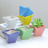 Pot Bunga Keramik Desain Khusus Macetas En Bright Succulent, Porselen Kustom Berbagai Warna Cetak Dorado, Pot Tanaman
