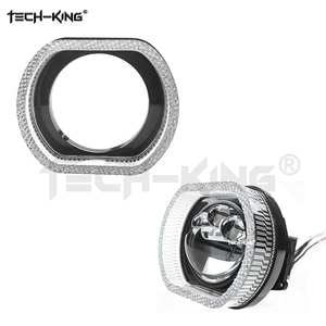 TECH-KING 5D-30E Guía de moda Led Angel Eye Decorativo <span class=keywords><strong>Halo</strong></span> Lens' Acrílico Cubierta Máscara 12v 3 ''Ronda Mobile APP <span class=keywords><strong>Control</strong></span> Angel Eye - Product Image 3