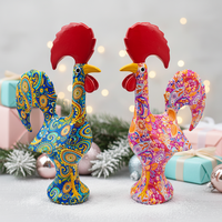 Statue en résine multicolore créative moderne, figurines de Barcelos au Portugal, ornements de jardin faits à la main XIN FENG, décoration intérieure 20 mm
