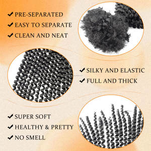 100g/paquet 18 pouces # T1B-4 mélange de cheveux hybrides synthétiques sans enchevêtrement Haire De Luxe pour <span class=keywords><strong>dreadlocks</strong></span> artificielles - Product Image 5