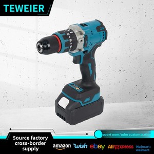 Taladro Inalámbrico <span class=keywords><strong>Tver</strong></span> Electric de 21V con Motor sin Escobillas, Diámetro Máximo de Perforación de 18mm, Estilo Pistola, Control de Velocidad Continuo, 1/2 - Product Image 2