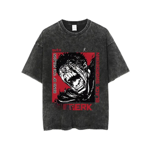T-Shirt con Grafica <span class=keywords><strong>Anime</strong></span> per <span class=keywords><strong>Coppie</strong></span>, Magliette Vintage Lavate con Stampa Cartoon Personalizzata 2D Manga per Uomo e Donna - Product Image 6