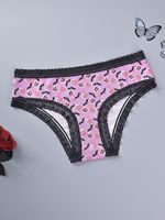 Celana Dalam Wanita Motif Halloween Berpinggang Sedang Dengan Renda Pola Tengkorak Labu Kelelawar Bahan Spandex Nylon Bernapas 3-Pak