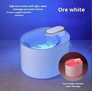 Fontanella per Gatti e Cani con Spegnimento Automatico, Abbeveratoio in Plastica con LED e Alimentazione Ricaricabile, Design a Forma di Fiore - Product Image 5