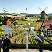 Kit générateur éolien à axe horizontal 3000W, éolienne à 3 pales en fibre de verre, faible vitesse de démarrage, pour maison et ferme