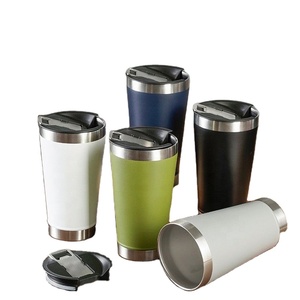 Wholesale 17oz Thermal Metal Insulated Stainless Steel Coffee Tumbler Beer Cup with Opener Lids - Product Image 1