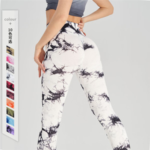 <span class=keywords><strong>Leggings</strong></span> da palestra a vita alta P405 Hot Tie Dye senza cuciture, ad asciugatura rapida, traspiranti, per ragazze e donne. - Product Image 2
