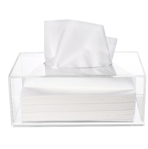 Dispensador de pañuelos de acrílico PMMA personalizado, nuevo, transparente, rectangular, para pañuelos faciales - Product Image 2