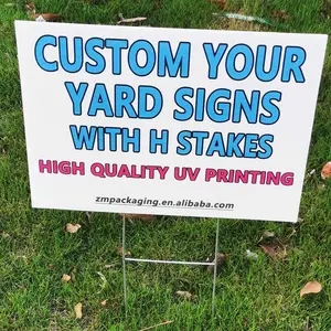 Benutzer definierte Yard Sign Lawn Sign Doppelseitige Coro plast Outdoor Signage-Licht, wetterfeste Board