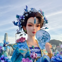 Lanternes en soie personnalisées de grande taille avec figurines humaines, LED, étanches, résistantes au vent et à économie d'énergie, pour les festivals de Diwali et du Ramadan