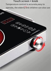 Produit phare : Plaque de cuisson à induction multifonctionnelle 2200W avec commande tactile, cuisinière infrarouge - Product Image 6