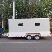 Remorque utilitaire à plateau plat tout-terrain, remorque de transport fermée robuste