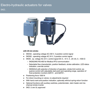 SKD32.51 โครงสร้างควบคุมระบบไฟฟ้าสำหรับวาล์ว 1000N AC230V OEM ปรับแต่งได้ - Product Image 2