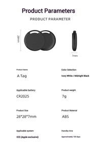 सेब के लिए स्मार्ट ट्रैकर इटैग एयर टैग वायरलेस टैग, मेरे ऐप ब्लूटूथ ट्रैकिंग gsp ट्रैकर एंटी-खोई हुई कार कुंजी पालतू जानवर फाइंडर - Product Image 6