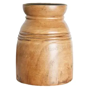 Exquisite New Arrival Premium Quality Mango Wood Handmade Vase for Home Decor - Craftsmanship from India at Cheap Price