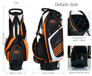 Sac de <span class=keywords><strong>golf</strong></span> léger à double sangle avec logo personnalisé, 14 compartiments en nylon, sac de transport pour clubs de <span class=keywords><strong>golf</strong></span> - Product Image 5