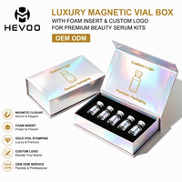 Boîte magnétique de luxe pour flacons avec insert en mousse, logo personnalisé, estampage à chaud doré pour kits de sérum de beauté haut de gamme OEM ODM