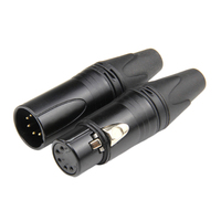 Soket Kabel XLR 5 Pin Kustom dengan Pengunci Logam untuk Sistem DMX, Pencahayaan Panggung, Moving Head, LED Par, Konsol Pencahayaan, dan Interkom