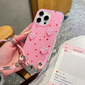 Custodia Portatile per <span class=keywords><strong>iPhone</strong></span> 15 14 13 iPad con Glitter per Ragazze, Design Coreano Semplice in Materiale TPU con Supporto per Telefono Incluso - Product Image 3