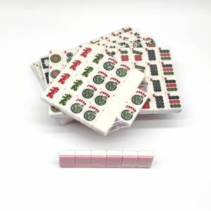166 tuiles de Mahjong blanches ivoire, style juif et occidental américain, 30 mm, en mélamine acrylique durable, ensemble de jeu manuel, parfait pour les soirées jeux à la maison - Product Image 1